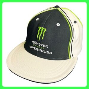 Monster Energy Supercross Moto Hat Men Black White Green Snapback‎ Cap Motocross